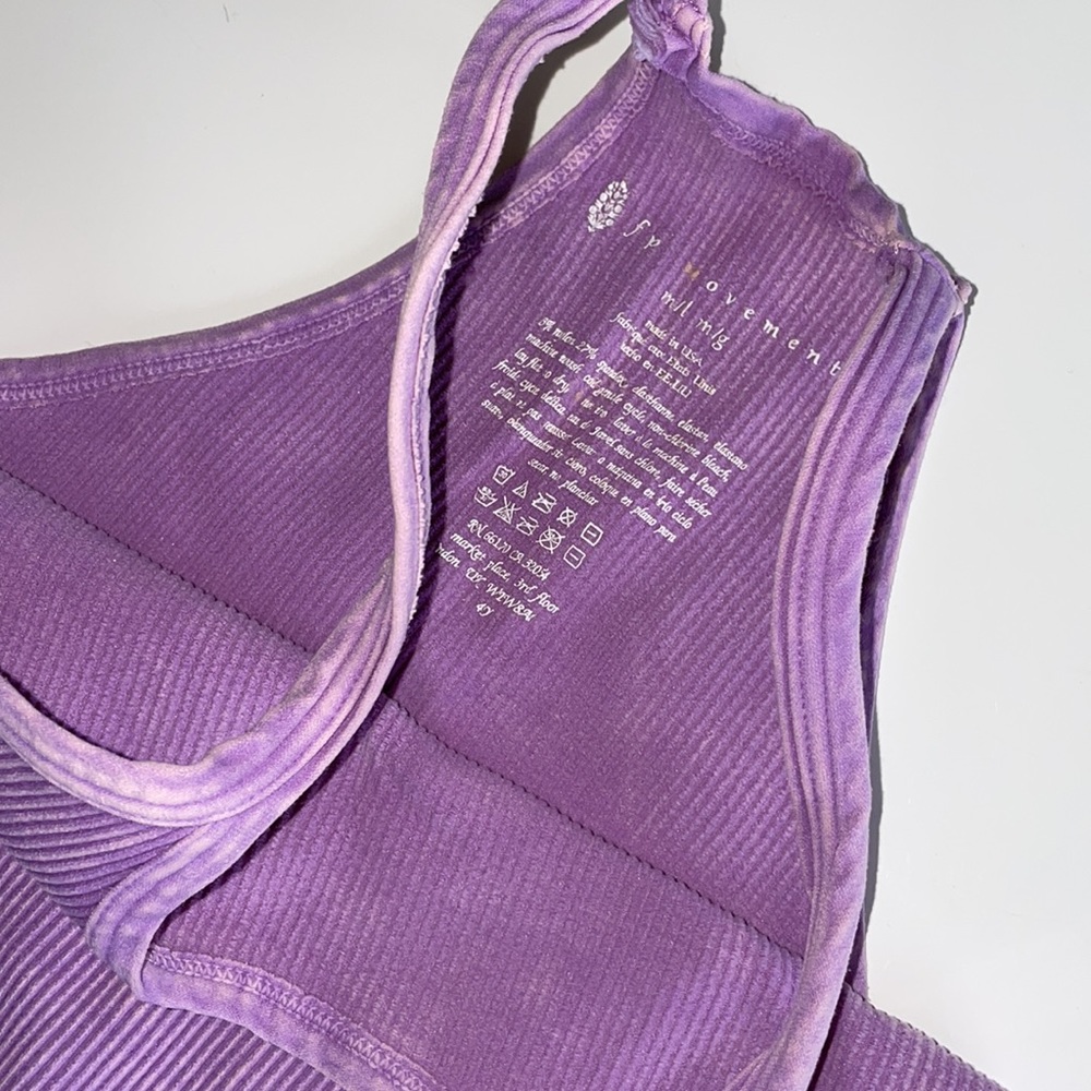 FP Movement by Free People Purple Ribbed Sports Bra